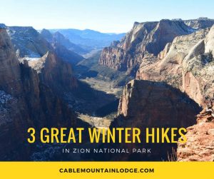winter hikes in zion